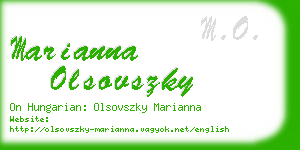 marianna olsovszky business card